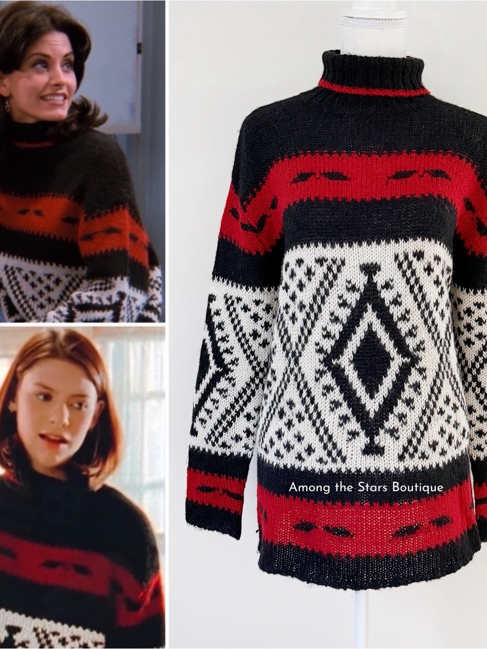 Rare Vintage 90s Sweater ASO Monica in Friends + Angela in My So-Called Life